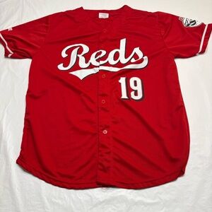 MLB Cincinnati Reds #19 Joey Votto Red Jersey Mens Medium